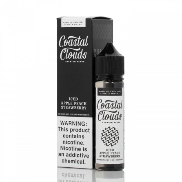 Coastal Clouds 60ML Apple Peach Strawberry Iced 06mg