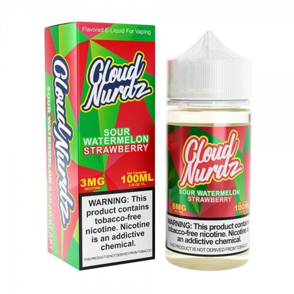 Cloud Nurdz 100ML Sour Watermelon Strawberry 03mg
